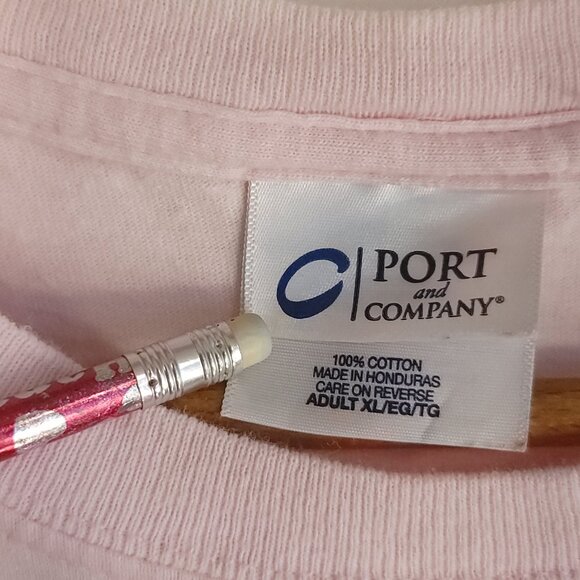 Port & Company Graphic T-Shirt Men's XL Pink Hands Over House Face - Picture 5 of 12